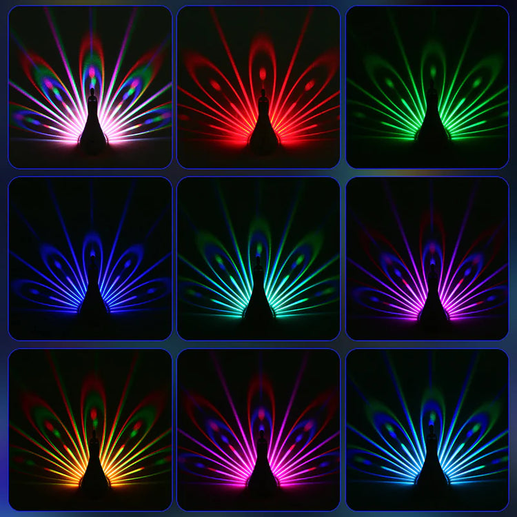 Peacock Aura 3D Wall Lamp